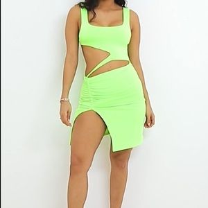 Neón Lime Slinky Dress 💚💚